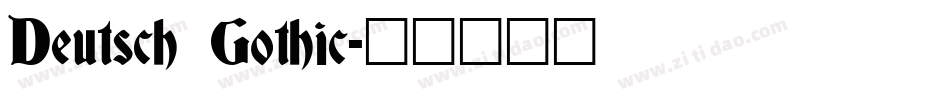 Deutsch Gothic字体转换